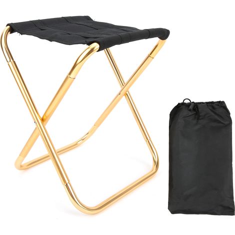 Tabouret de camping pliable miniature, chaise légère portable pour randonnée, pêche, BBQ et voyage en extérieur (1/5)