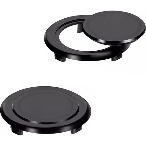 Set di 2 anelli di fissaggio per ombrelloni, tappi di ricambio standard in plastica per ombrelloni da giardino, colore nero (1/5)