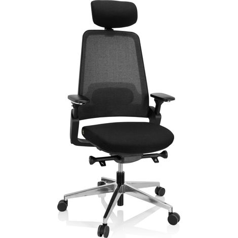 Bürostuhl / Drehstuhl BRACIO Stoff schwarz hjh OFFICE (1/5)