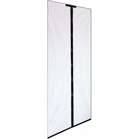 ZANZARIERA C/VELCRO PORTE 140X250 NERO STRISCE MAGNETICHE RIDUCIBILE