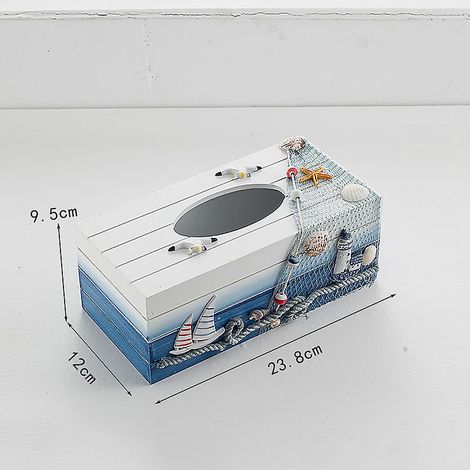 Distributeur de mouchoirs en papier rectangulaire Seagull pour la maison, le bureau et la voiture (1/5)