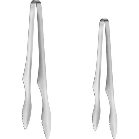Pinces alimentaires horizontales en acier inoxydable pour cuisine, barbecue et restauration, pince multifonction pour viande, légumes et glace, style japonais pratique.-x