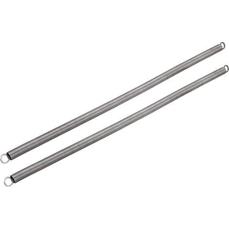 sourcing map Ressort de Traction Ressort de Tension Ressorts d'Extension 1mm Fil Dia, 8mm OD, 300mm Libre Longueur Ressort Acier Petit Double Crochet 2pcs