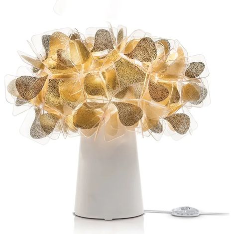 [GEBRAUCHT] B-Ware Slamp Clizia Mama Non Mama Tischleuchte Lampe E14 Gold Weiß Beleuchtung