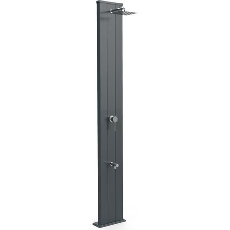 Doccia Solare da Giardino 40L Miscelatore e Lavapiedi Arkema Dada S Grigio Antracite (1/5)