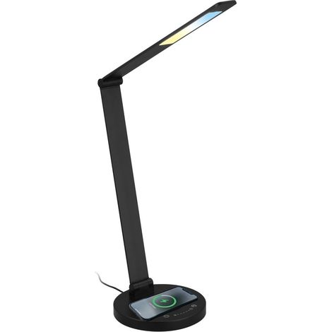 LED Schreibtischlampe Tischlampe Büro Induktive Ladefläche Dimmbar Touch CCT