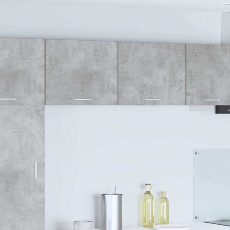 Hängeschrank mit Tür 2 pcs Betongrau und Weiß 50 x 31 x 40 cm