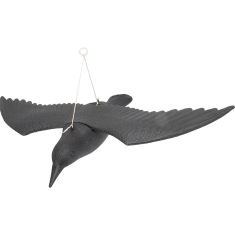 Corbeau artificiel réaliste et imperméable, décoration en plastique pour jardins et cours extérieures (1/5)