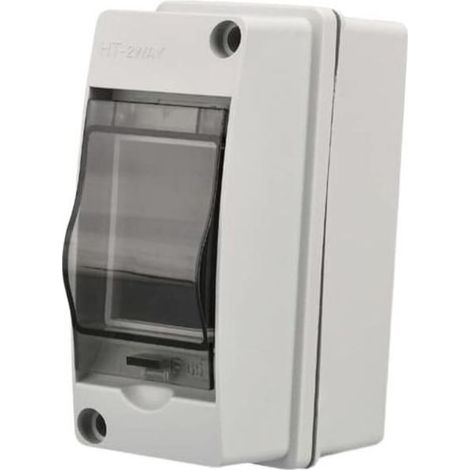 Coffret électrique étanche IP65 – 2 modules – Boîtier de protection ABS pour extérieur – Installation murale – Résistant aux chocs et à la chaleur (1/4)