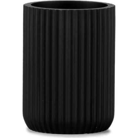Porte brosse à dents Andre résine noire 7 cm 9.5 cm (1/2)