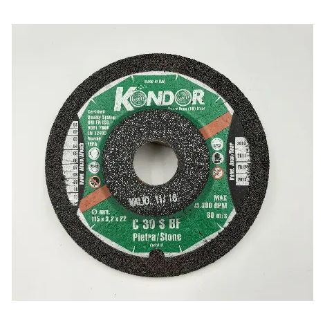 DISCO ABRASIVO KONDOR PER  PIETRE/MARMO D.115X3.2X22 mm