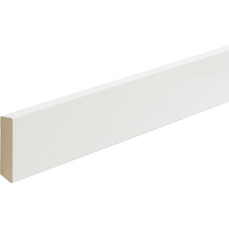 B.S. Bauprogramm Deckleiste modern 260 cm 35 x 8 mm Weiß hochglanz Leisten