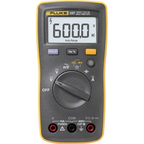 Fluke 107/EUR Multimètre numérique CAT IV 600 V Affichage (nombre de points): 6000 (1/4)