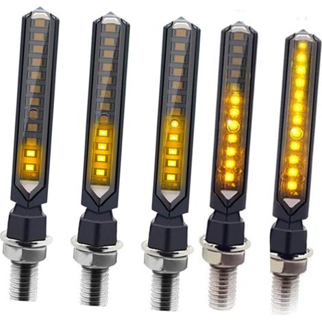 Clignotants LED Moto 12led Jaune Facile à Installer Faible (1/5)