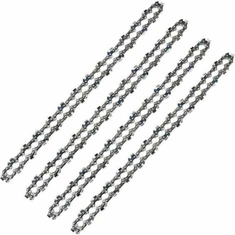 52-gliedrige Kettensägenkette, 3/8" LP Teilung, 050" (1,3 mm) Treibgliedstärke, rückschlagarm, 4er-Pack 52-gliedrige Kettensägenketten mit Treibgliedern für 14" (35 cm) Führungsschienen (1/5)