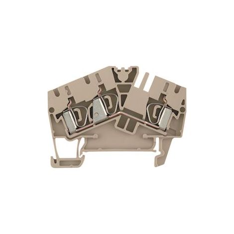 bloc de jonction - passage - a ressort - zdu - 4 mm2 - 32a - beige foncé - weidmuller 1770360000