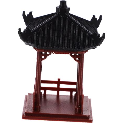 Pavillon Gartendekoration aus Abs Chinesischer Stil Rot