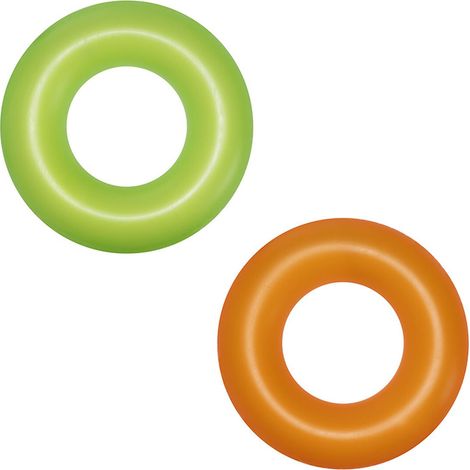 Bestway Neon-Farbiger Einfarbiger Aufblasbarer Schwimmer D91 cm +10 Jahre Strand und Pool 36025
