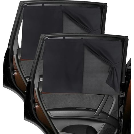 Lot de 2 pare-soleil de voiture universels à double couche pour bébés et enfants, rideau de protection solaire magnétique pour voiture, s'adapte à la plupart des voitures, SUV, monospaces et (1/5)