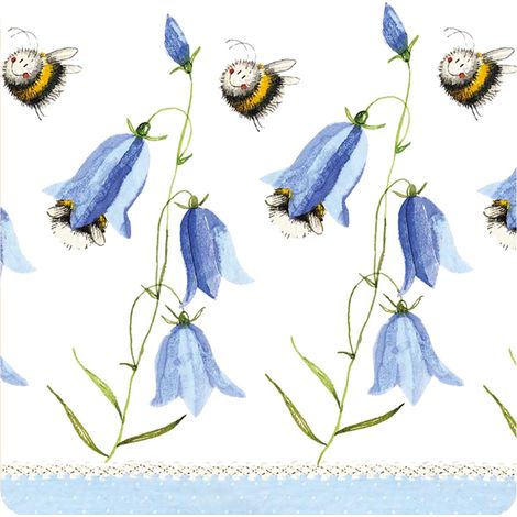 Dessous de verre abeilles et campanules par Alex Clark
