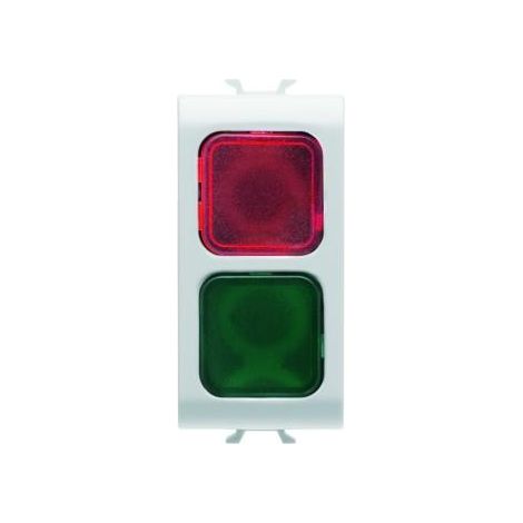 Gewiss – Voyant de signalisation double rouge/vert – Indice de protection IP20 – Tension 230V – Module 1 – GW10629