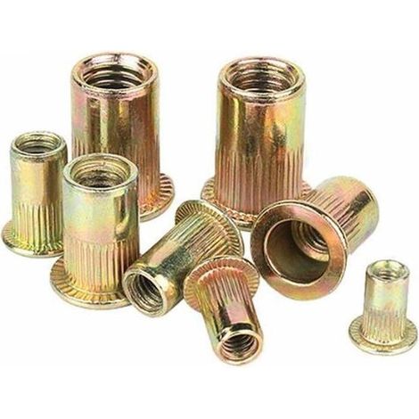 Assortiment 150 Écrous à Sertir M3 M4 M5 M6 M8 M10 - Acier - Fixation Rapide - Beast (1/4)