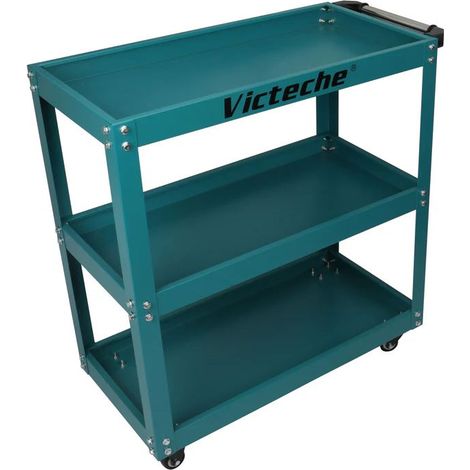 Carrello a 3 ripiani porta attrezzi multiuso per officina a 3 piani max 100 KG