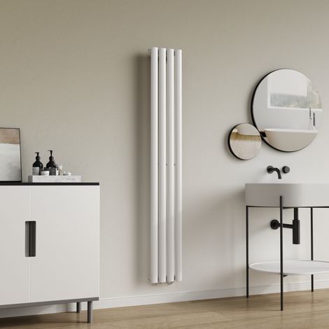 Radiador de panel Nore de Diseño monocapa tubular acero 160x24 cm - Blanco  [neu.haus]