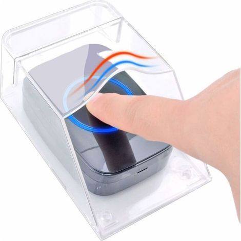 Housse de protection transparente pour sonnette de porte extérieure, étanche, sans fil, support mural - 11 x 6 x 5 cm (1/5)