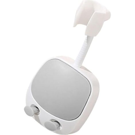 Support de pommeau de douche NOLITOY, base de fixation, tube en ABS et métal revêtu, blanc, réutilisable (1/5)