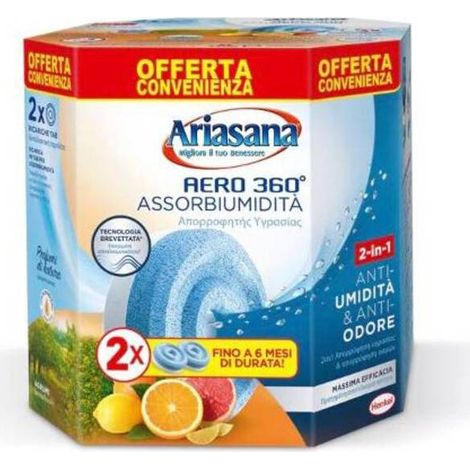 12 x ARIASANA RICARICA AERO 360 TAB AGRUMI 2X450 G