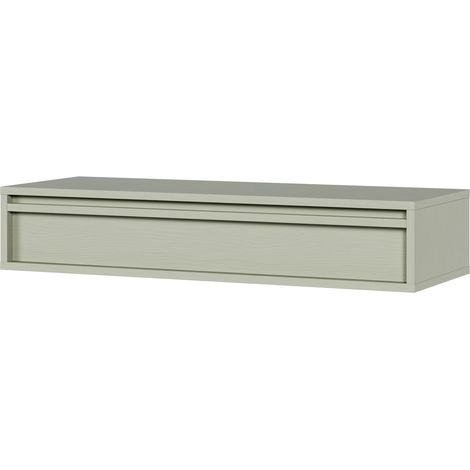 Selsey – Table console suspendue 90 cm – Tiroir pratique – Panneau stratifié 16 mm – Vert sauge – Bords protégés en ABS (1/6)