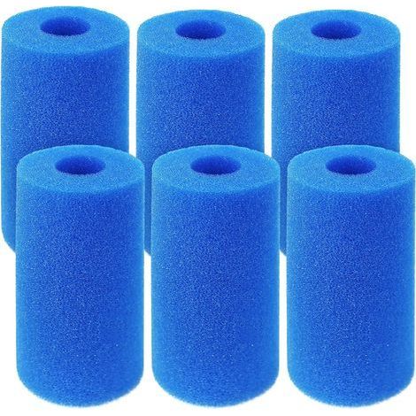 Applicable Éponge Filtrante ,Cartouche Filtres en Mousse RéUtilisable et Lavable, pour Intex Type A Piscine, Aquarium, Spa(6 Pièces) (1/5)