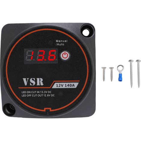 Ortviai Isolateur de Batterie Double Intelligent 140 A avec Affichage Numérique, Étanche IP65 pour Camping-Car, Bateau, UTV, ATV (1/5)