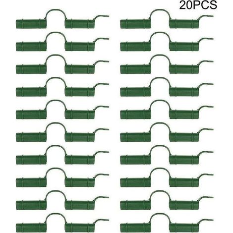 Lot de 20 clips de fixation pour serre - Pour tube de serre - Outil fixe - Pour bâche de jardin - Protection solaire. 1.1cm (1/4)