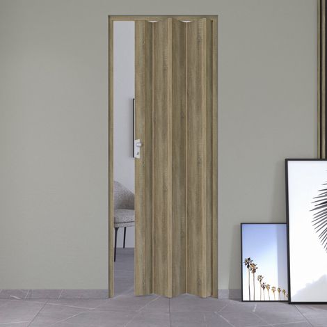 Porta a Soffietto da Interno 83x214 cm in PVC Caroline Rovere Cognac Scuro (1/3)