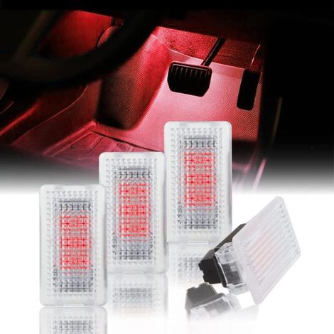 Innenraum-LED-Lampe für Tesla Model 3/Y/S/X, übergroße Ersatzbeleuchtung für den Kofferraum (4 Stück) (Rot) (1/5)