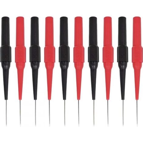 10PCS Sondes de Test pour Multimètre,Pointes de Touche de 0,7 mm, Pinces de Test Professionnelles avec étui de Protection Isolant,Adaptées à une Large Gamme d'Applications de Mesure Electrique (1/5)