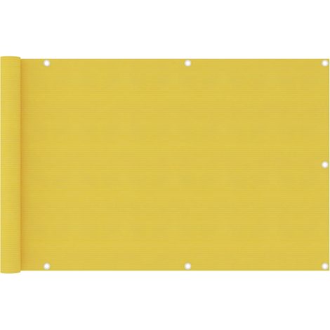 vidaXL Écran de balcon Jaune 90x400 cm PEHD