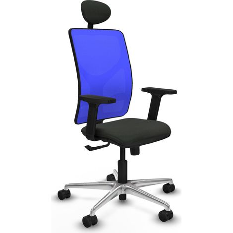 Silla de oficina piqueras y crespo Motilla azul aluminio (1/2)