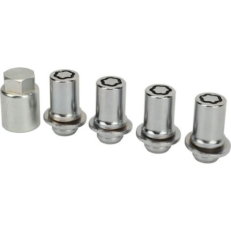 Lot de 4 Écrous de Roue Antivol M12 x 1,5 00276 00901 pour Toyota Corolla 2009-2013, Alliage Sécurisé (1/5)