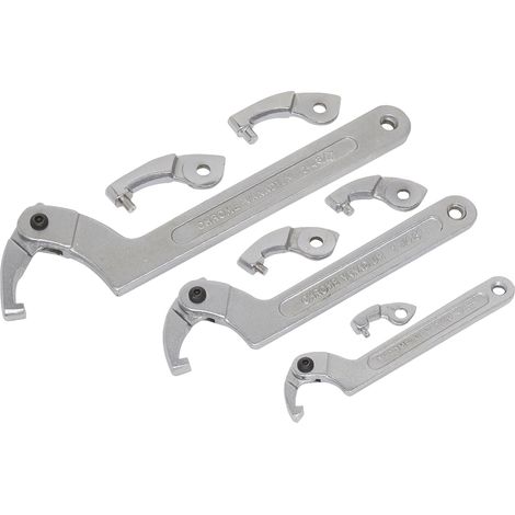 Sealey Adjustable C-Spanner - Hook & Pin Wrench Set 11pc SMC2