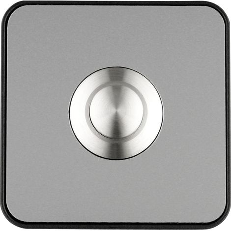 Grothe 64181 Klingel Edelstahl-Optik, Schwarz