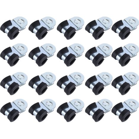 Colliers de serrage en acier inoxydable 304, robustes, résistants à la corrosion et réutilisables, type R, pour tubes de 6 mm (1/5)
