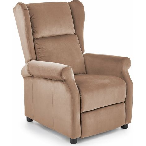 Sillón reclinable Houston 878, Crema, 83x75x92cm, Tapiz