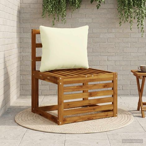 vidaXL 1-Piece Back Cushion PUTTEN 100% Polyester Cream (1/5)