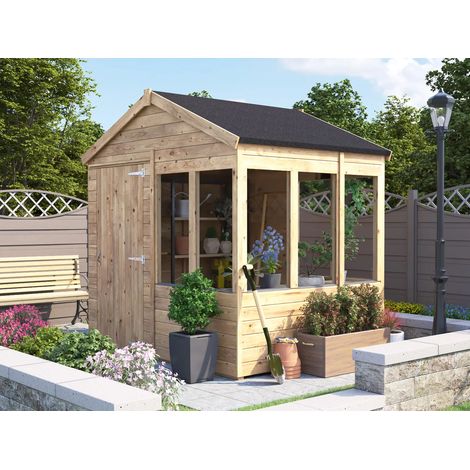 Dunster House Potting Shed Apex Roof W8' x D6' (W2.4m x D1.8m) Overlord Modular (1/5)