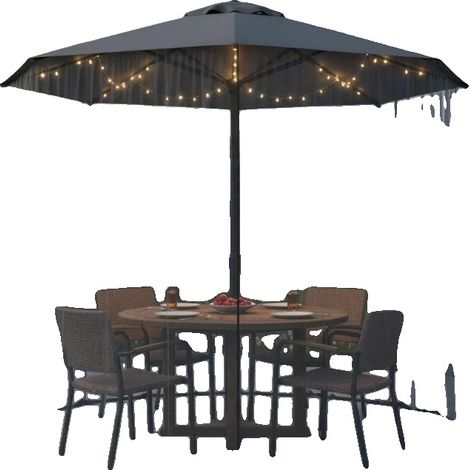 Moustiquaire, 300 cm de diamètre, maille de 220 trous/in², ouverture à fermeture éclair, design à porte unique, poche d'eau incluse (1/5)