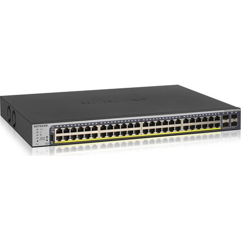 NETGEAR GS752TP-300EUS switch di rete Gestito L2/L3/L4 Gigabit Ethernet (10/100/1000) Supporto Power over Ethernet (PoE) 1U Nero