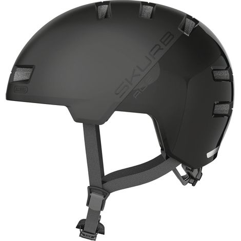 ABUS casco da città Skurb ACE - Elegante bici per uso quotidiano, skating, BMX o lonGBoard nero, taglia M